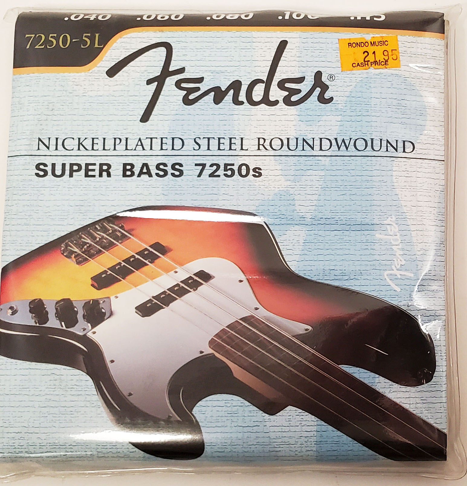 Fender Super 7250L Bass, Pure Nickel, Cordes pour Basse, 40-100