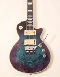 Agile AL-3200MCC-P Ver 2.0 Chris Poland Special Edition 24-Fret Neck-Through Guitar with Floyd Rose � Gloss Blue Purple Burl