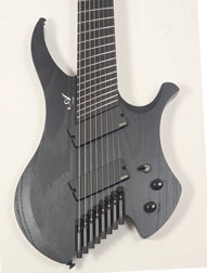 Agile Chiral Nirvana 82528 RL EMG SS Flat Black Headless Guitar
