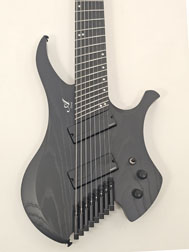 Agile Chiral Nirvana 82528 RL MOD SS Flat Black DOT Headless Guitar