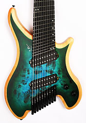 Agile Aphelion Pro 102528 EB CEP SS Blue/Green Headless Guitar