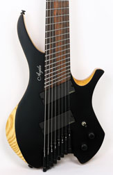 Agile Chiral Nirvana 82528 RL EMG SS Flat Black Headless Guitar