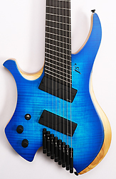 Agile Chiral Nirvana 82528 EB MOD SS Satin Oceanburst Flame Left Handed Headless Guitar (Advanced Order 8-31)