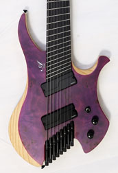 Agile Chiral Nirvana 82528 RL MOD SS Purple Burl Headless Guitar Advanced Order 7-1