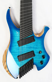 Agile Chiral Nirvana 92832 RL M39 SS Oceanburst Flame 9 String Headless Guitar Advanced Order (4-27)