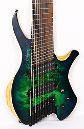 Agile Chiral Parallax 102528 EB CEP SS Satin Green / Blue Headless Guitar Advanced Order 1/30
