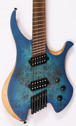 Agile Chiral Parallax 62527 RN Oceanburst Flame Headless Guitar Advanced Order 7-14
