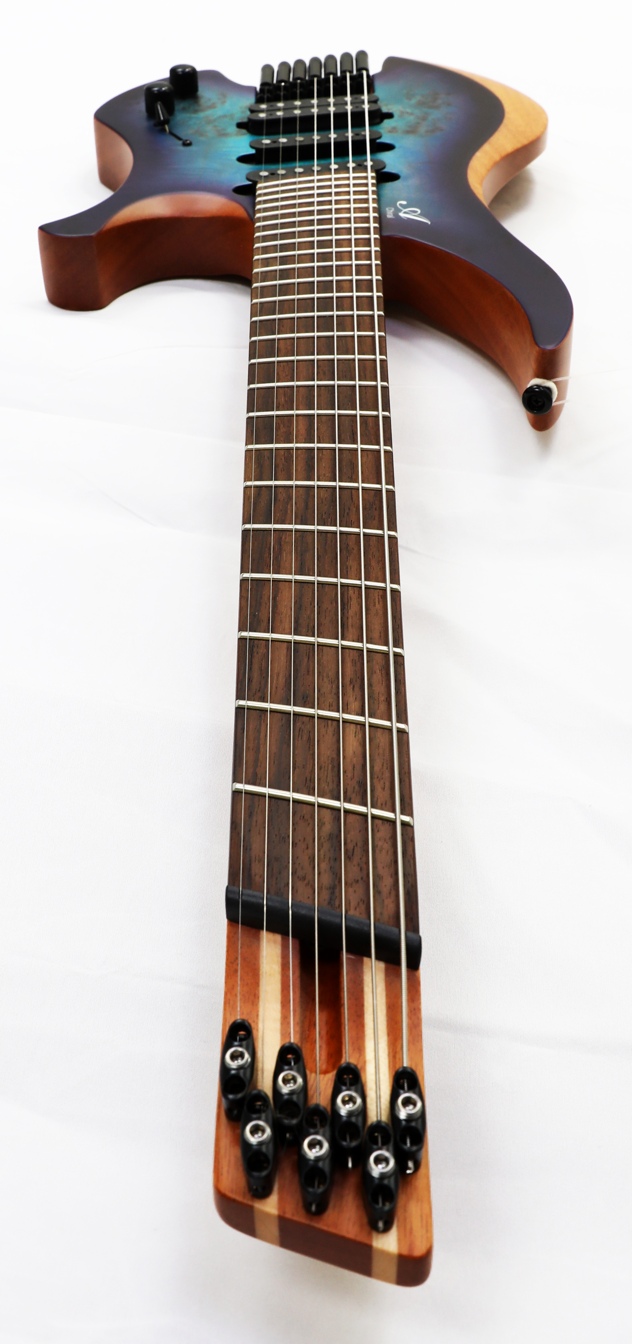 Agile Chiral Parallax 72527 RN HSS Blue / Purple Headless Guitar