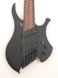 Agile Chiral Parallax 92528 EB EMG X Flat Black Headless Guitar 