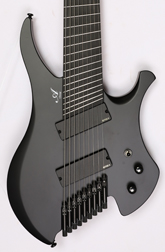 Agile Chiral Parallax 92528 RL EMG X SS Flat Black Headless Guitar