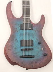 Agile Intrepid Pro Bass 6 EB EMG 630 Blue Purple Burl
