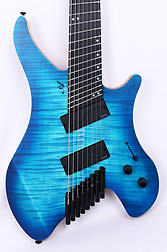 Agile Geodesic Pro 82528 EB MOD SS Oceanburst Headless Fan Fret Guitar 