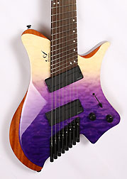 Agile Perihelion Pro 82528 MOD GL Purple Fade Headless Guitar