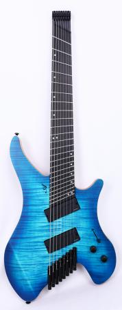 Agile Geodesic Pro 82528 EB MOD SS Oceanburst Headless Fan Fret Guitar 