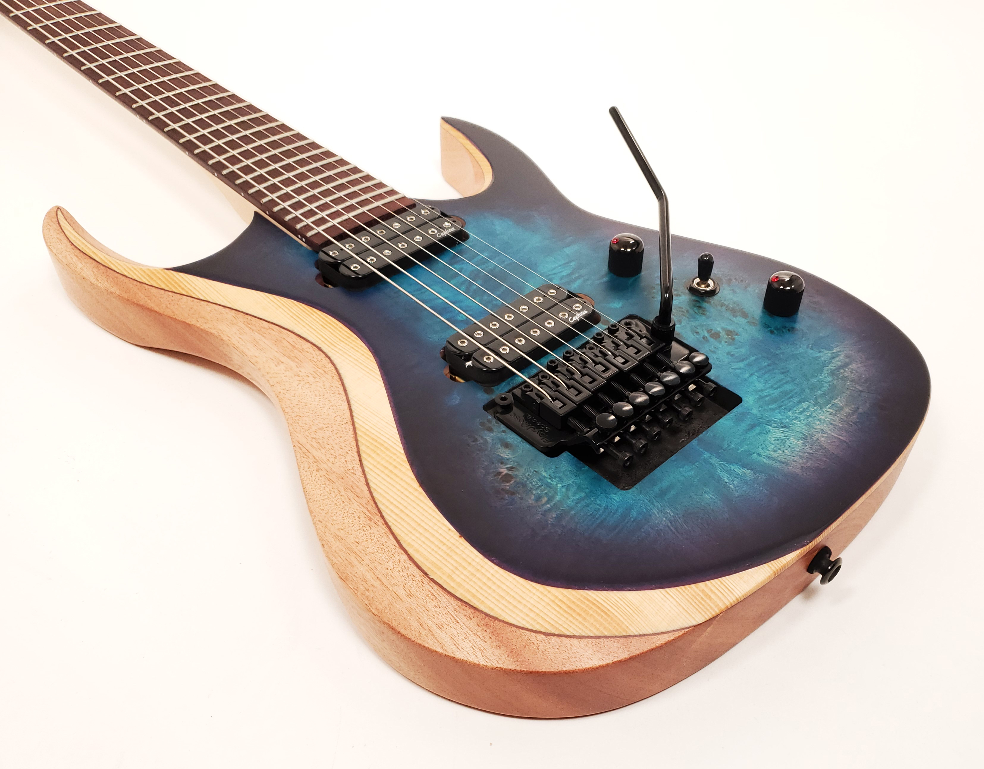 再入荷！　TLS　 STANDARD FIN SINGLE 7” 　BLUE LTD ZH EC-7B Black Aqua Satin (2016) - Guitar Compare