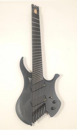 Agile Chiral Nirvana 82528 RL EMG SS Flat Black Headless Guitar