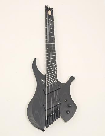 Agile Chiral Nirvana 82528 RL MOD SS Flat Black DOT Headless Guitar