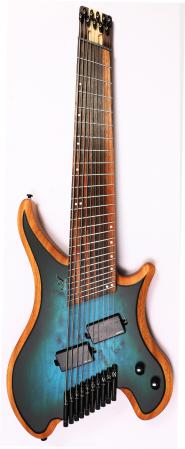 Agile Aphelion Pro 102528 EB MOD SS Blue/Green Headless Guitar 