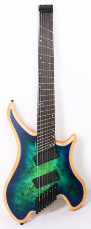 Agile Aphelion 82528 EB MOD SS Blue/Green Headless Guitar B Stock