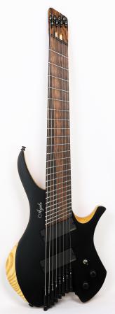 Agile Chiral Nirvana 82528 EB EMG SS Flat Black Headless Guitar