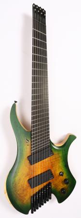 Agile Chiral Nirvana 82528 EB MOD SS Spalted Green Burst 13872 w/Case