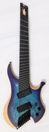 Agile Chiral Nirvana 82528 RL MOD SS Satin Blue-Purple Headless Guitar Advanced Order (7-1)