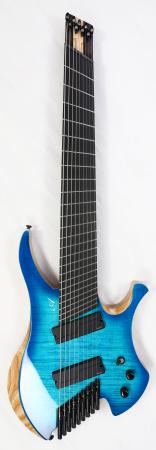 Agile Chiral Nirvana 92832 RL M39 SS Oceanburst Flame 9 String Headless Guitar Advanced Order (4-27)