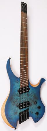 Agile Chiral Parallax 62527 RN Oceanburst Flame Headless Guitar