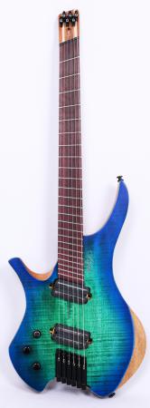 Agile Chiral Parallax 62527 Satin Blue / Green Left Handed Headless Guitar (Advanced Order 8-22)