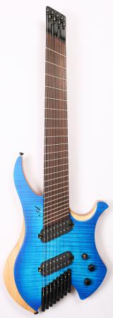 Agile Chiral Nirvana 82528 EB MOD SS Oceanburst Flame Headless Guitar