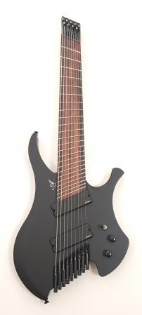 Agile Chiral Parallax 92528 EB EMG X Flat Black Headless Guitar 