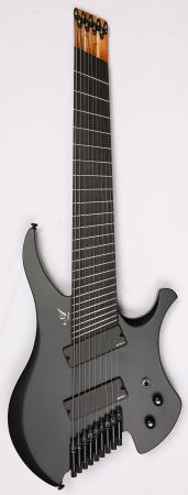 Agile Chiral Parallax 92528 RL EMG X SS Flat Black Headless Guitar