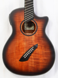Agile Renaissance 72730 RL EQ TE Flame 7 String Acoustic Multi Scale 