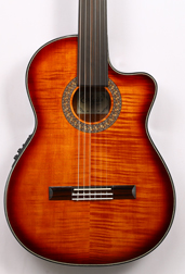 Agile Renaissance Classical 625 EQ CUT Tiger Eye Fretless Guitar (Advanced Order 5-15)