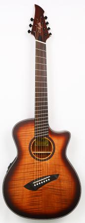 Agile Renaissance 72527 RN EQ TE Flame 7 String Acoustic Multi Scale