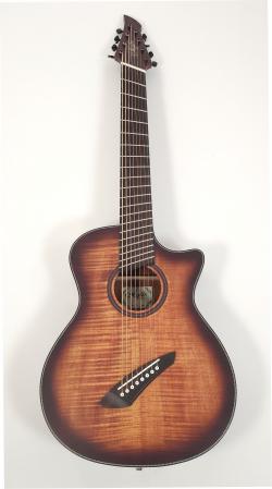 Agile Renaissance 82730 RN EQ TE Flame Steel String 8 String Acoustic Multiscale