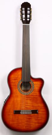 Agile Renaissance Classical 625 EQ CUT Tiger Eye Fretless Guitar 