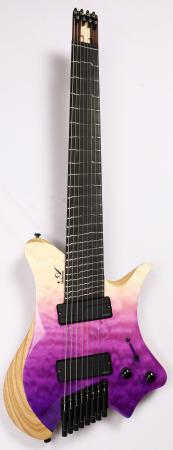 Perihelion Pro 82628 TT Neck-Thru True Temperament Guitar GL Purple Fade Quilt B Stock