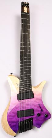 Perihelion Pro 82628 TT Neck-Thru True Temperament Guitar GL Purple Fade Quilt Advanced Order 12/31 #092