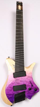 Perihelion Pro 82628 TT Neck-Thru True Temperament Guitar GL Purple Fade Quilt