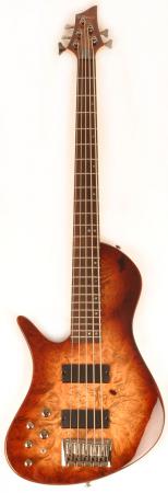 Brice Freak-Out Bass 535 5 String Burl Brown Left Handed