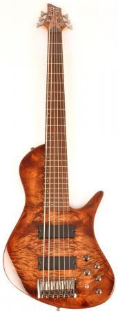 Brice Freak-Out Bass 635 AN 6 String Burl Brown