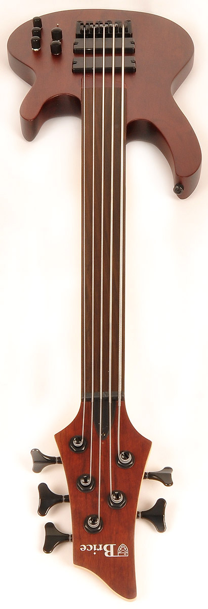 Brice HXB2 405 3 4 Nat Bubinga Fretless Short Scale RondoMusic