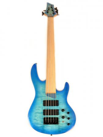 Brice HXB2-405 3/4 MN Oceanburst Flame Short Scale Bass Fretless