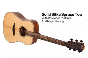 Bromo BAT 1 Solid Top Dreadnought Guitar 