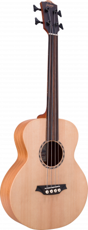 Bromo BAT 8E FL Fretelss Solid To Acoustic Bass Guitar