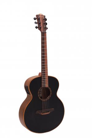 Bromo BAT 8ME Black Solid Top Acoustic Guitar