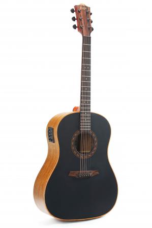 Bromo BAT 9 ME BK Solid Top Dreadnought Guitar 