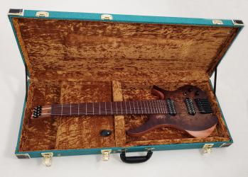 Douglas EGC-450 HD Blue-Tweed /Gold Headless Guitar Case