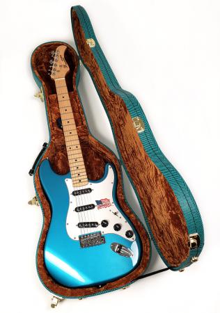EGC 450 ST Premium Blue Tweed Case FENDER STRAT TELE EPIPHONE CORONET B Stock